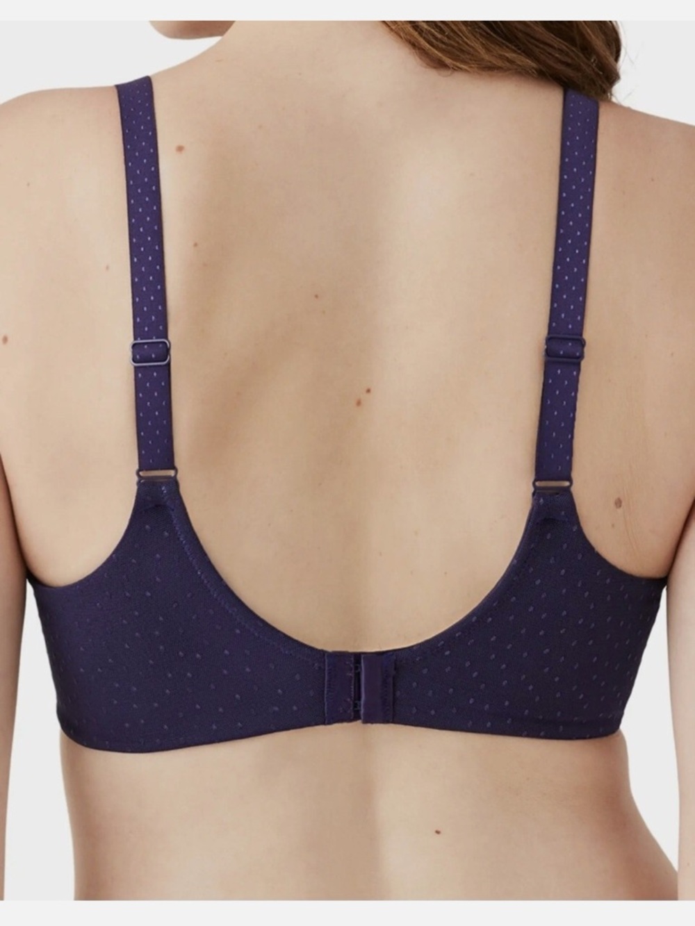 Wacoal Back Appeal Contour Navy Blue Underwire Full Support Bra -36H - Picture 3 of 10
